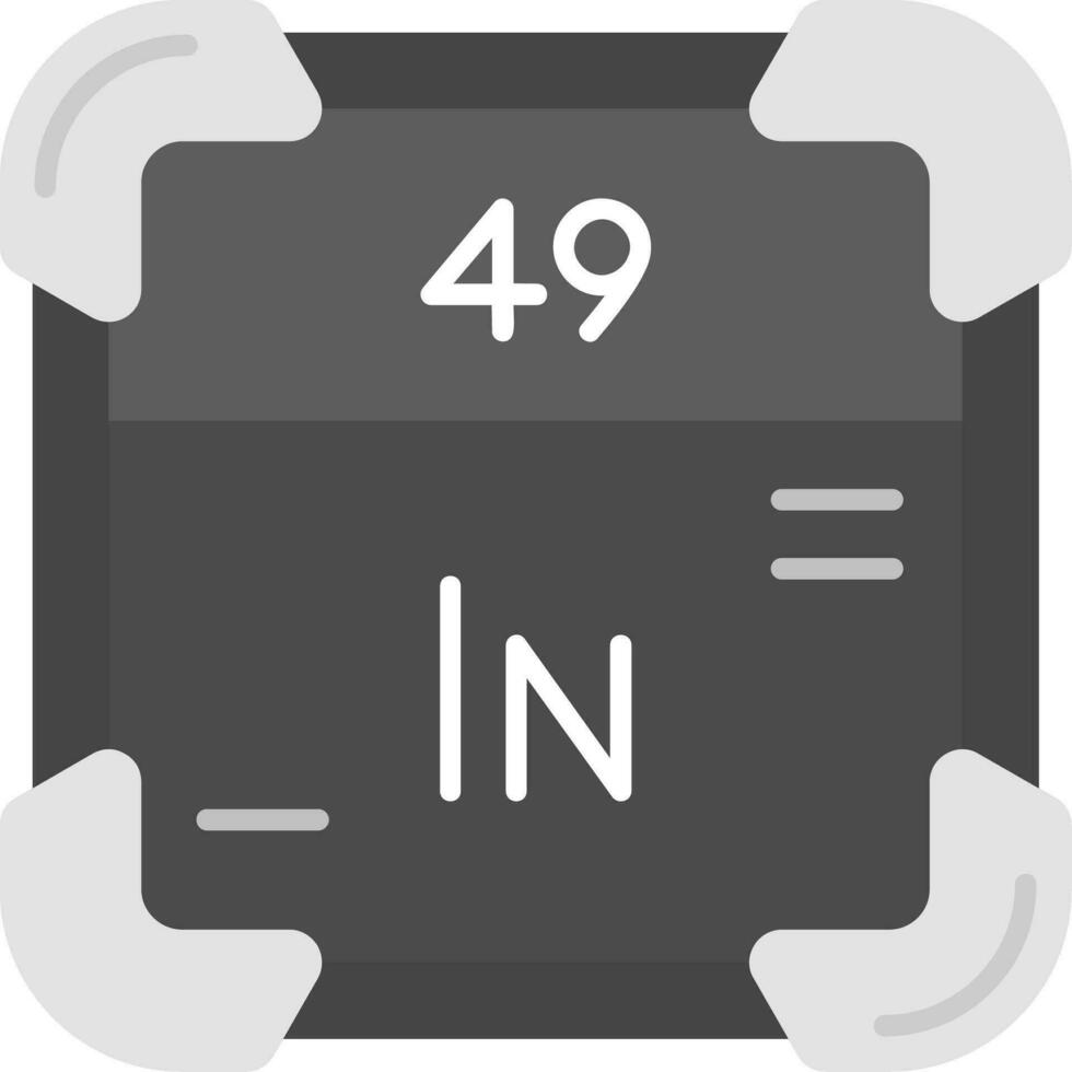 Indium Grey scale Icon vector