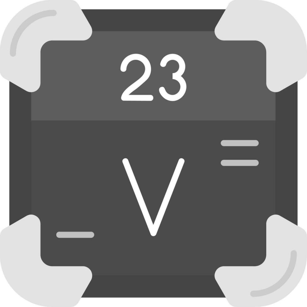 vanadio gris escala icono vector