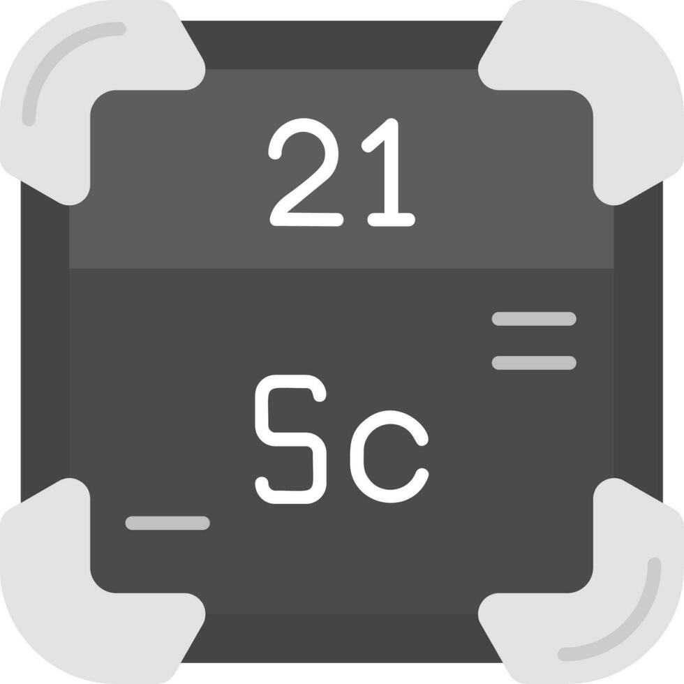 escandio gris escala icono vector