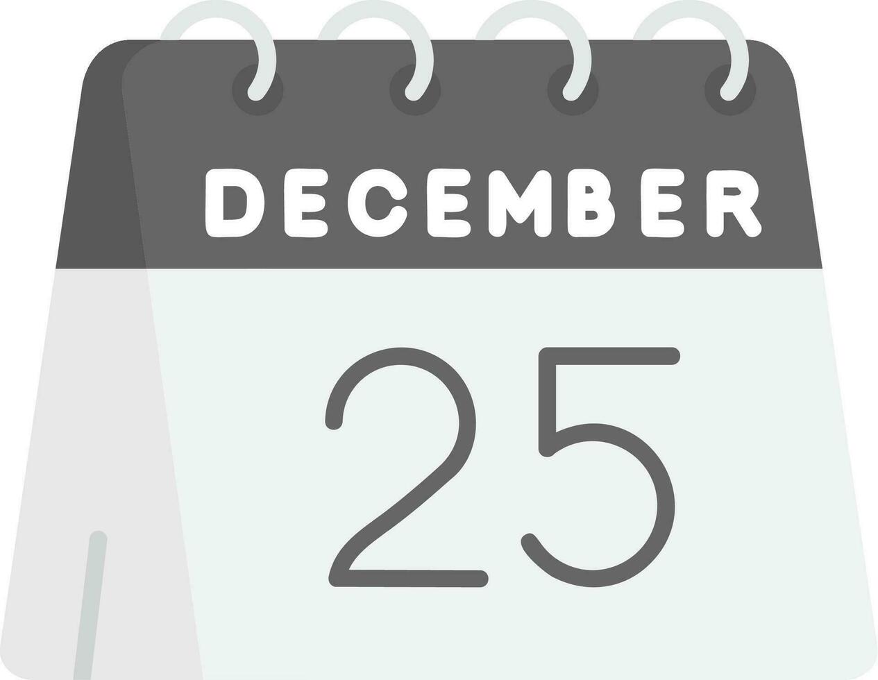 25th of December Grey scale Icon vector