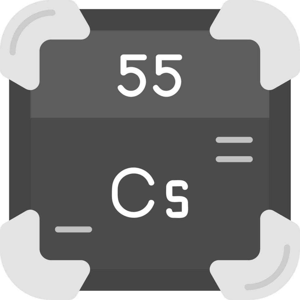 Cesium Grey scale Icon vector