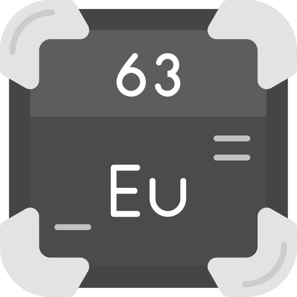 europio gris escala icono vector