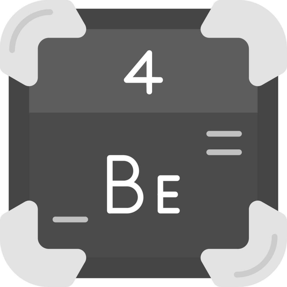 berilio gris escala icono vector