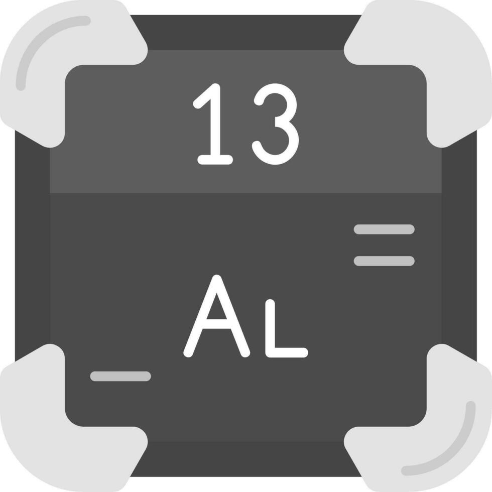 Aluminum Grey scale Icon vector