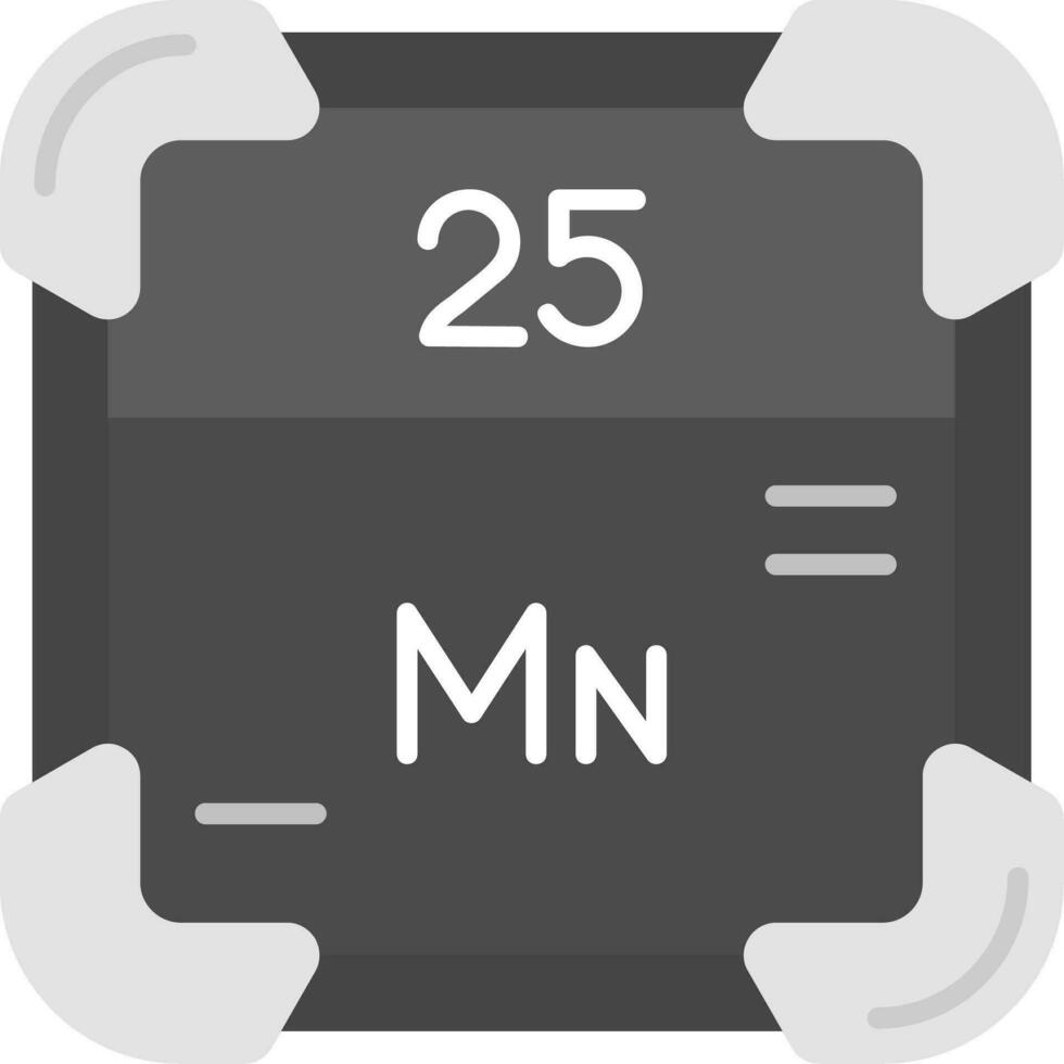 Manganese Grey scale Icon vector