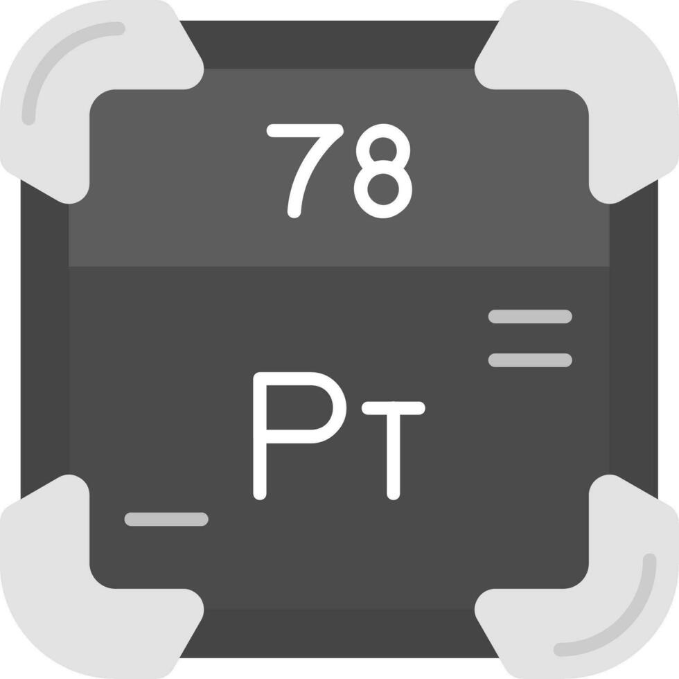 platino gris escala icono vector
