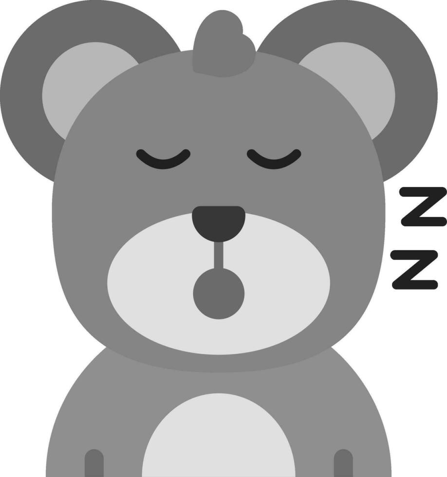 dormir gris escala icono vector