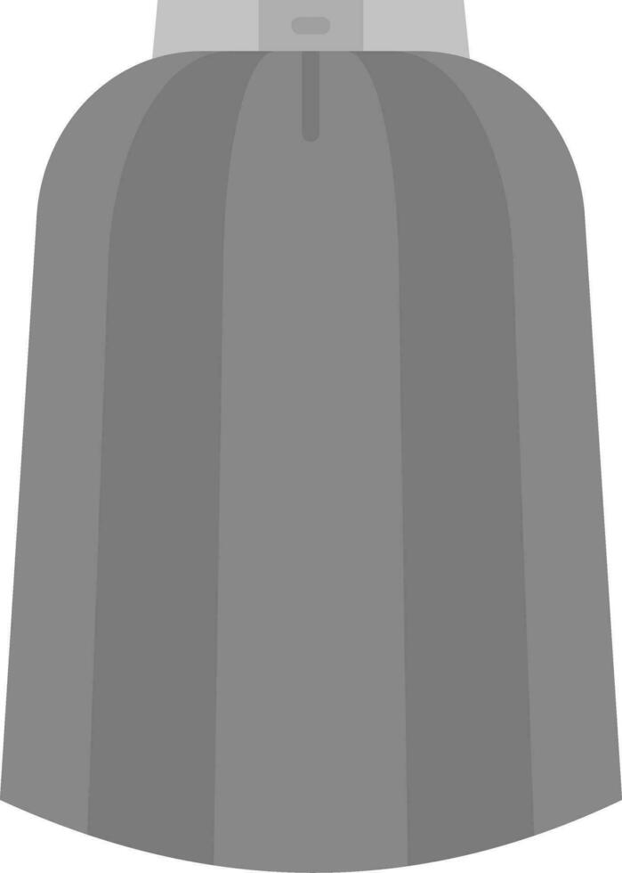 largo falda gris escala icono vector