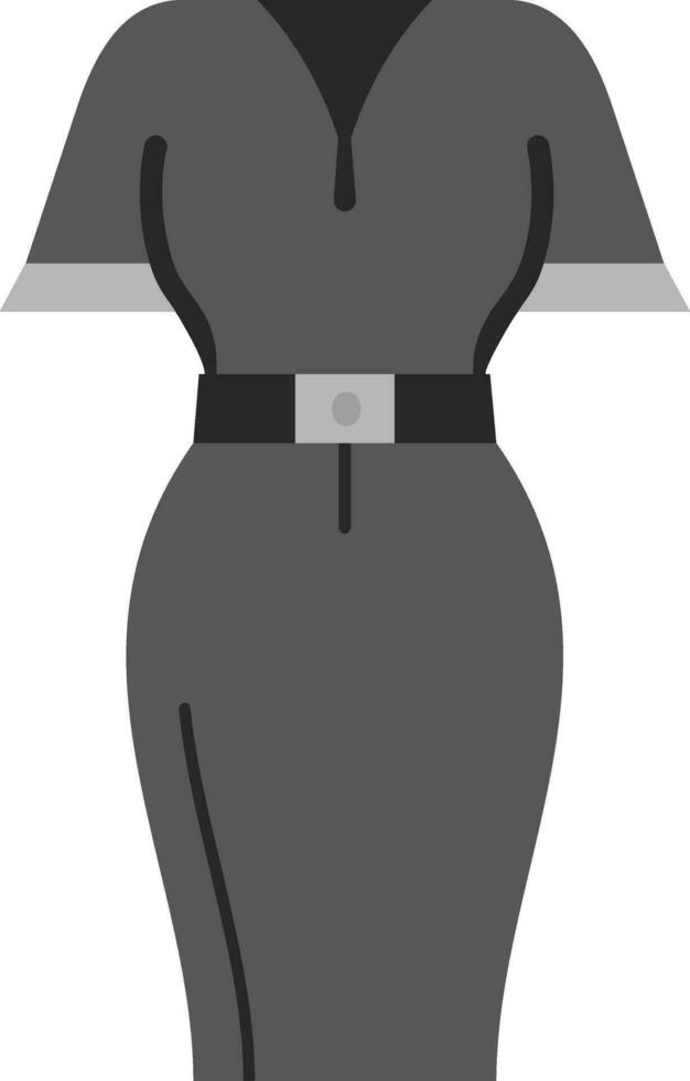 Mini dress Grey scale Icon vector