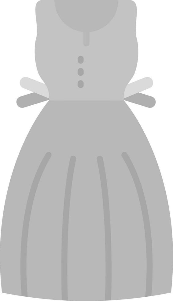 vestido de verano gris escala icono vector