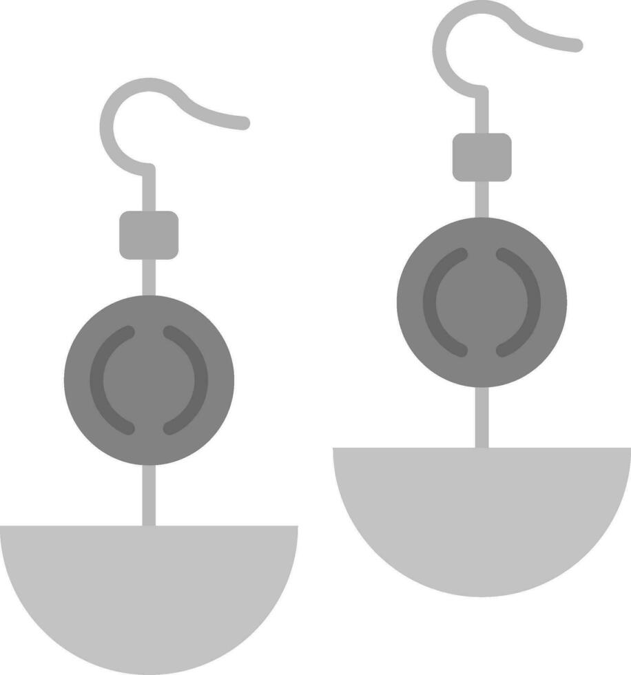 Earrnings Grey scale Icon vector