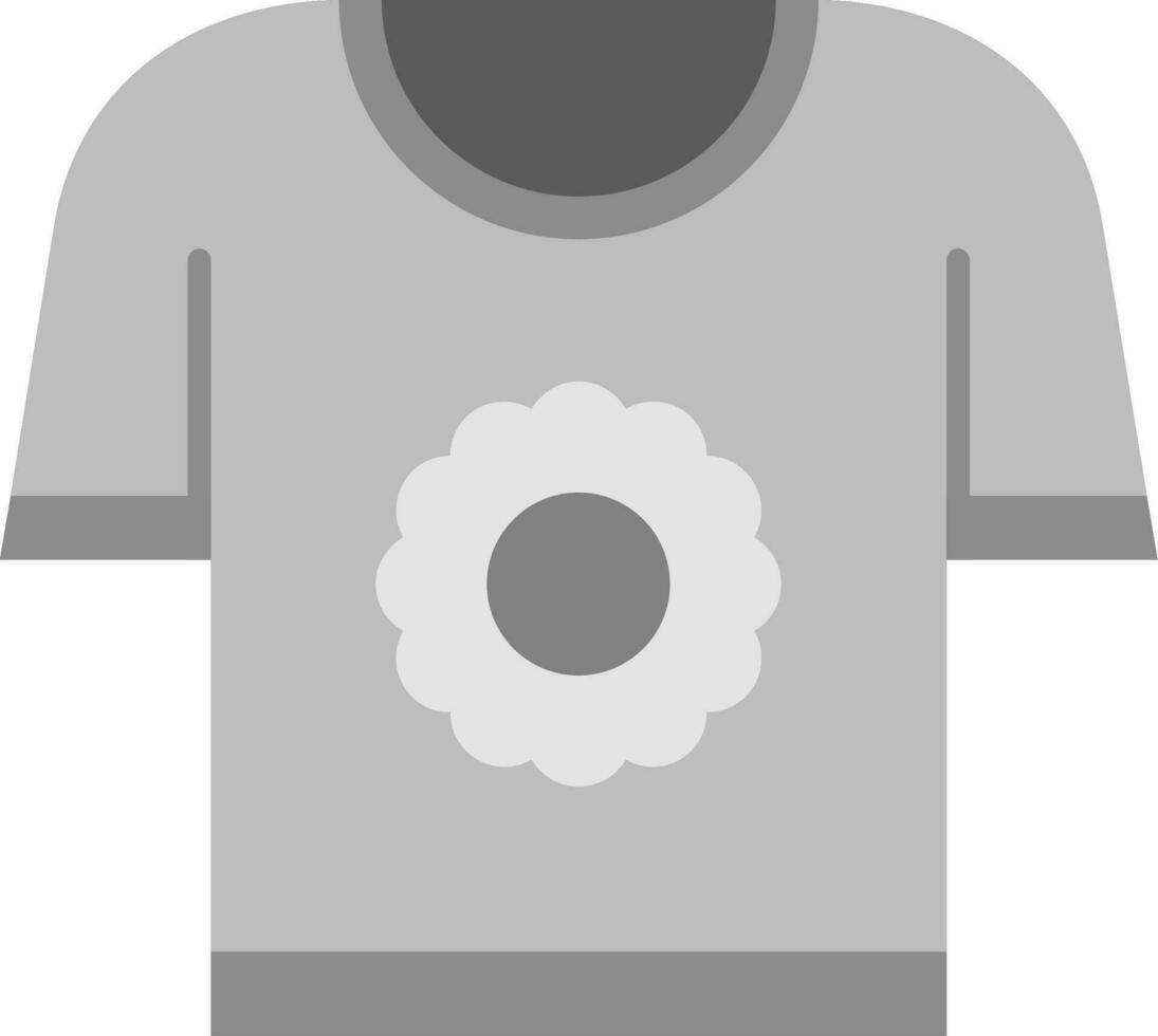 t camisa gris escala icono vector