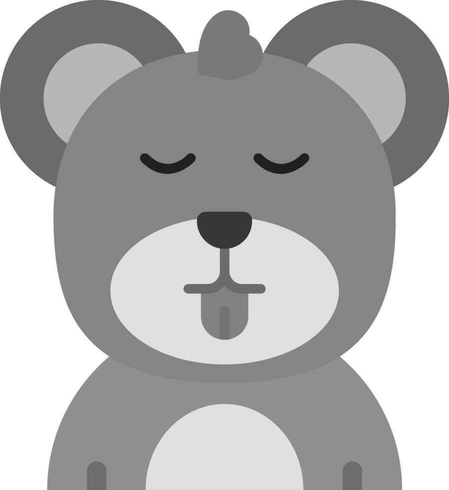 Cute Grey scale Icon vector