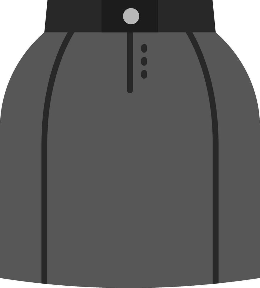 Mini skirt Grey scale Icon vector
