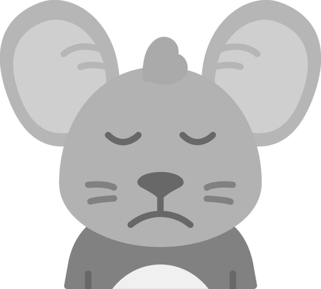 triste gris escala icono vector