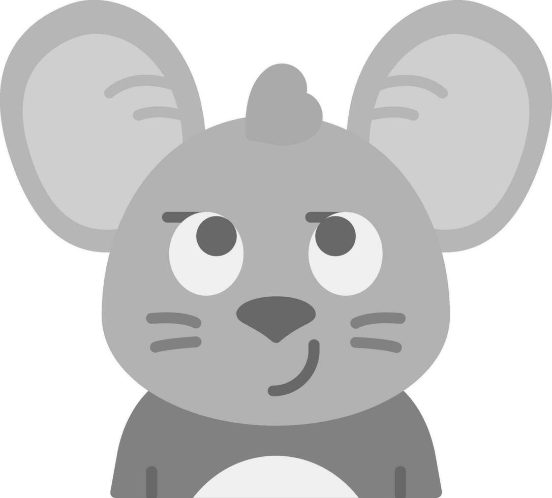 Smirking Grey scale Icon vector