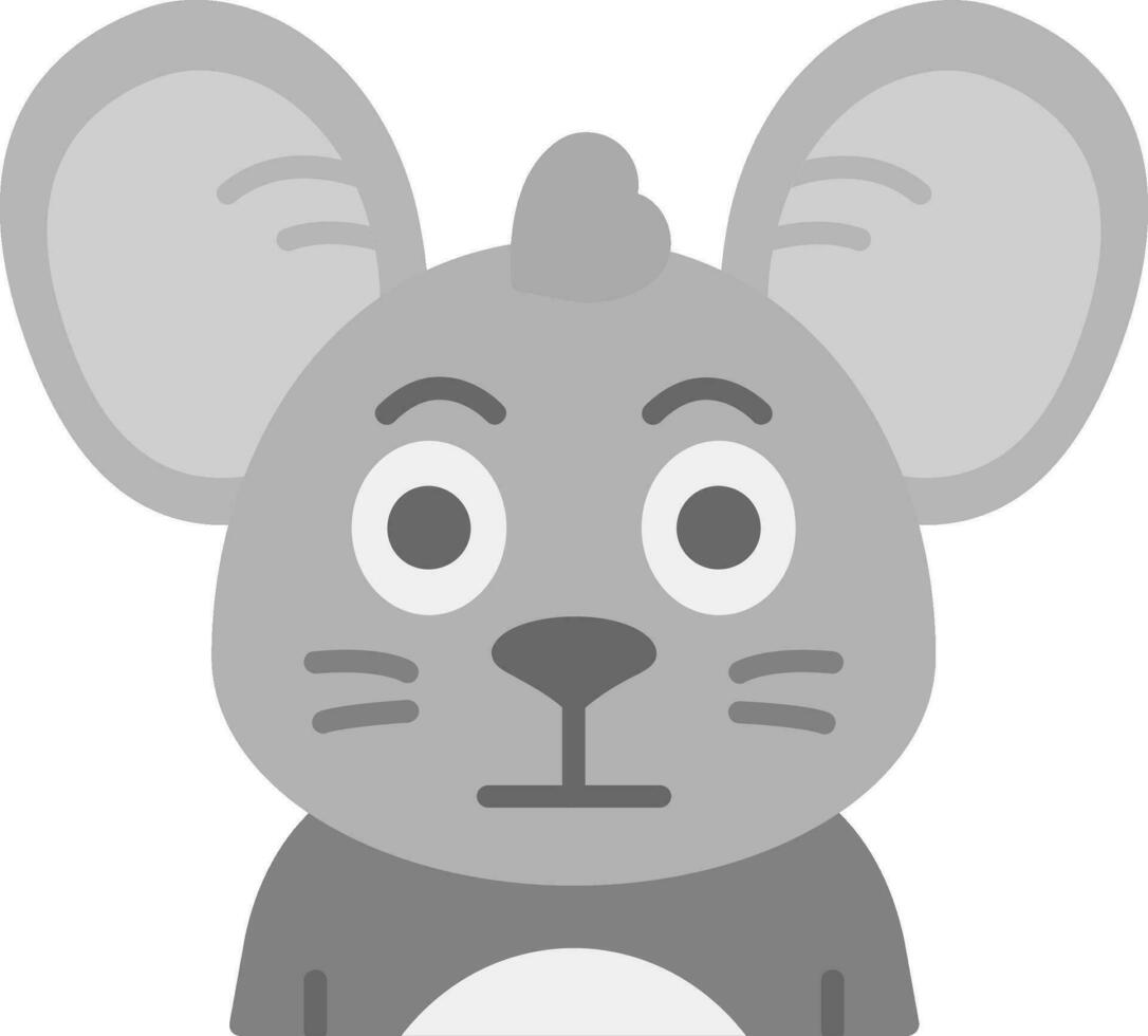 Embarrassed Grey scale Icon vector