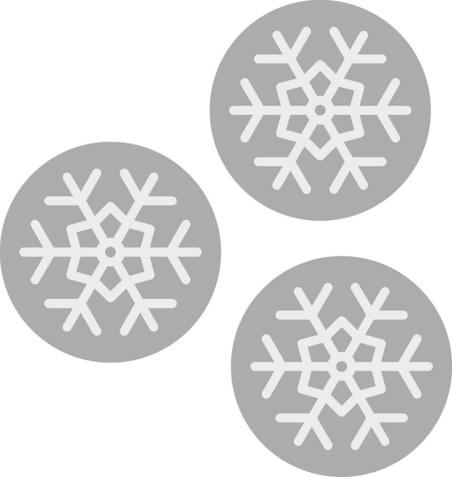 bola de nieve gris escala icono vector