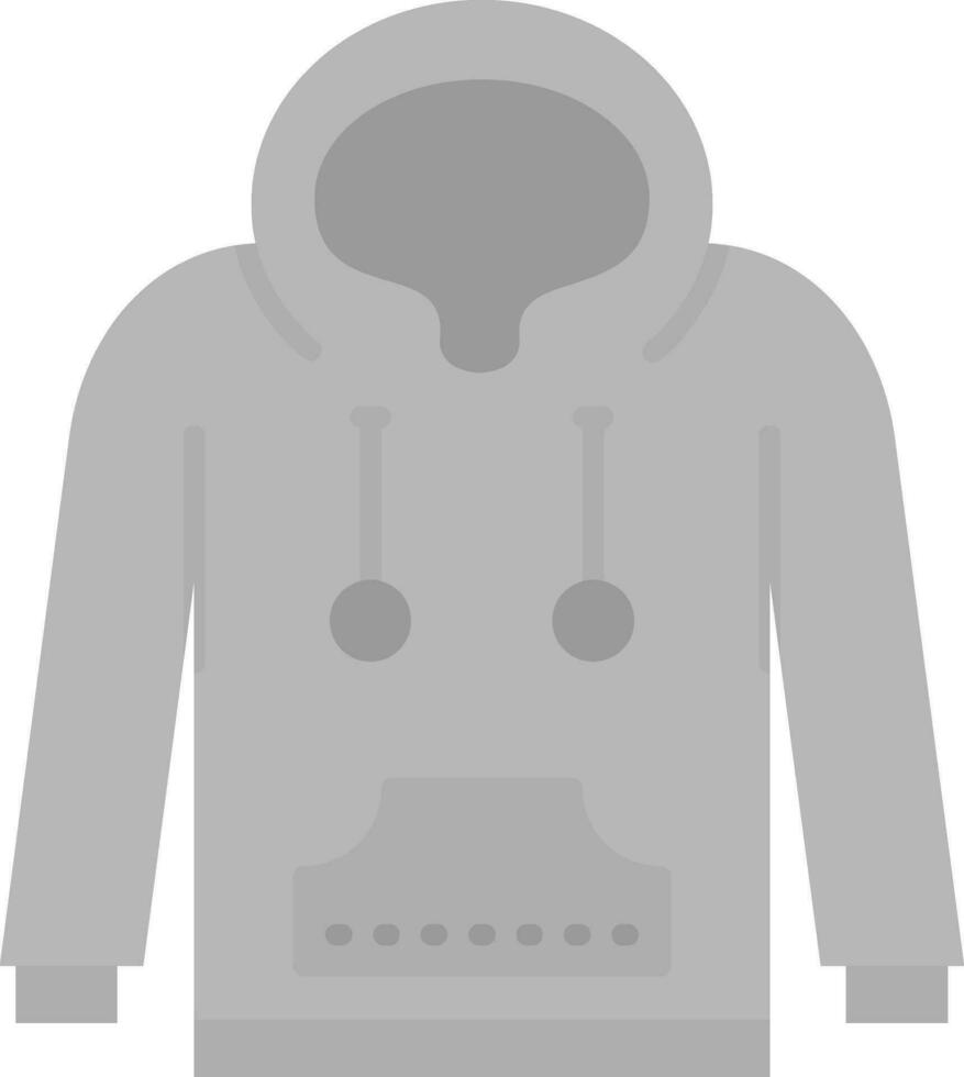 Hoodie Grey scale Icon vector