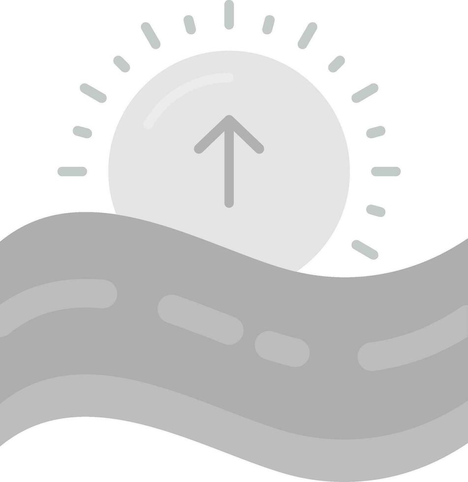 Sunrise Grey scale Icon vector