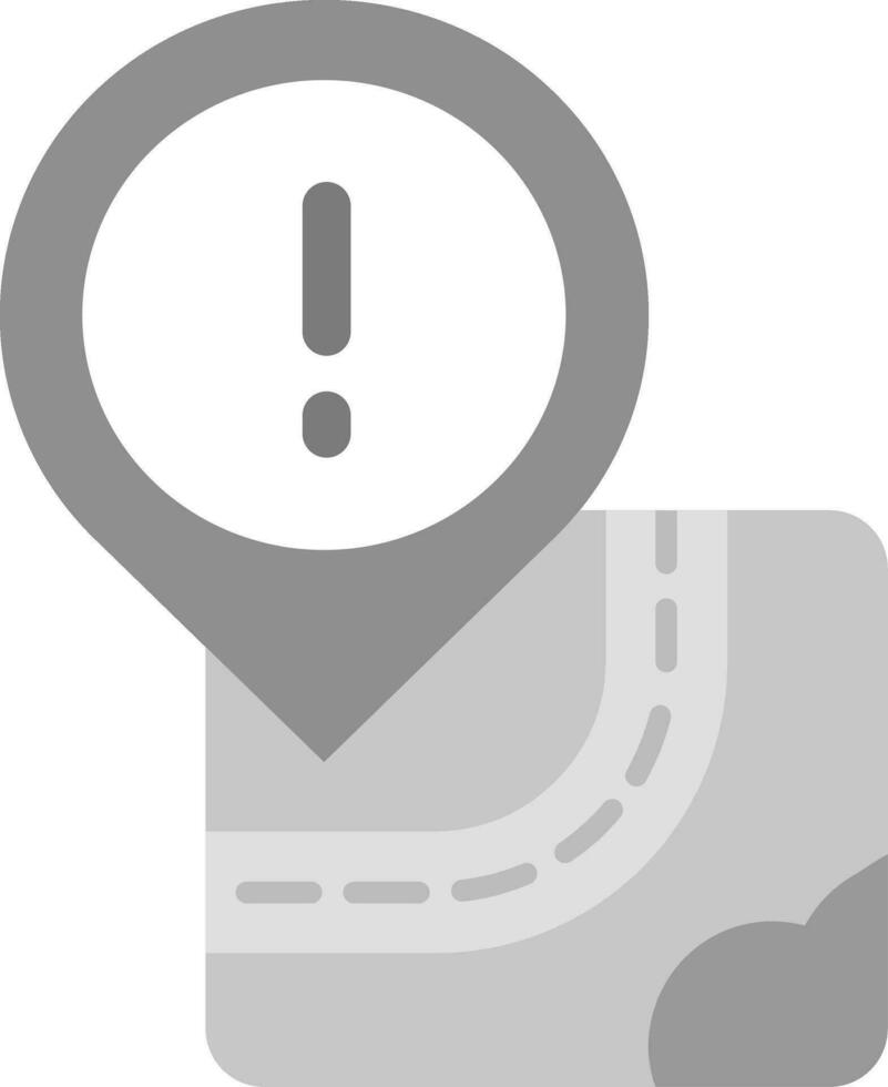 Warning Grey scale Icon vector