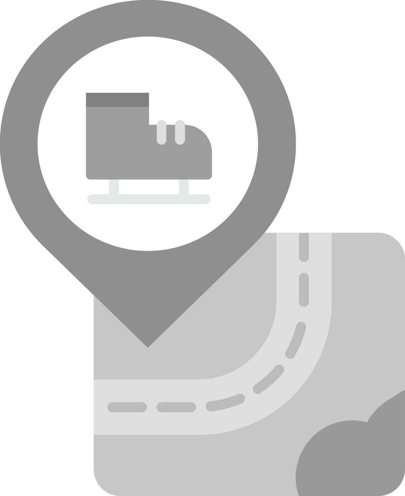 Skate Grey scale Icon vector