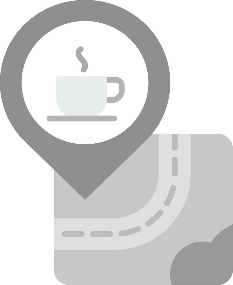 Cafe Grey scale Icon vector