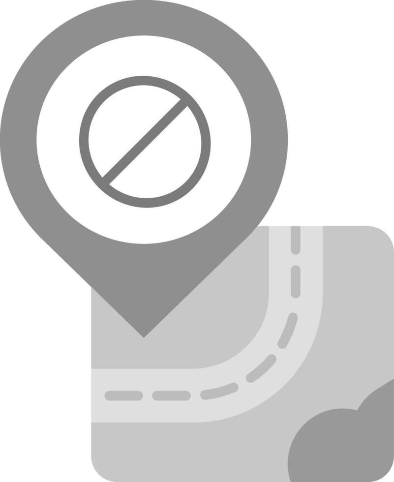 prohibido gris escala icono vector