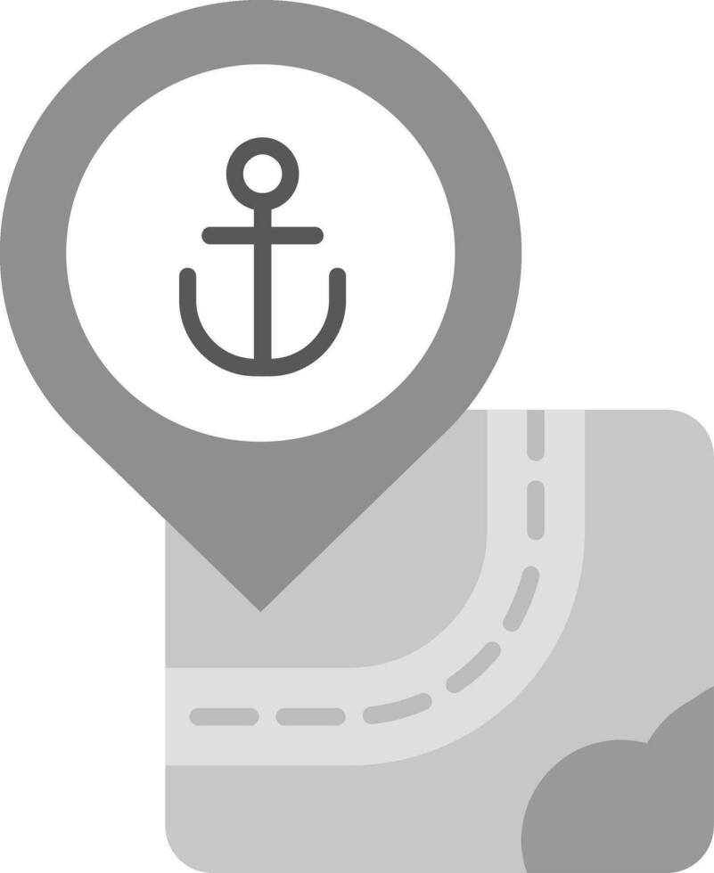 Port Grey scale Icon vector