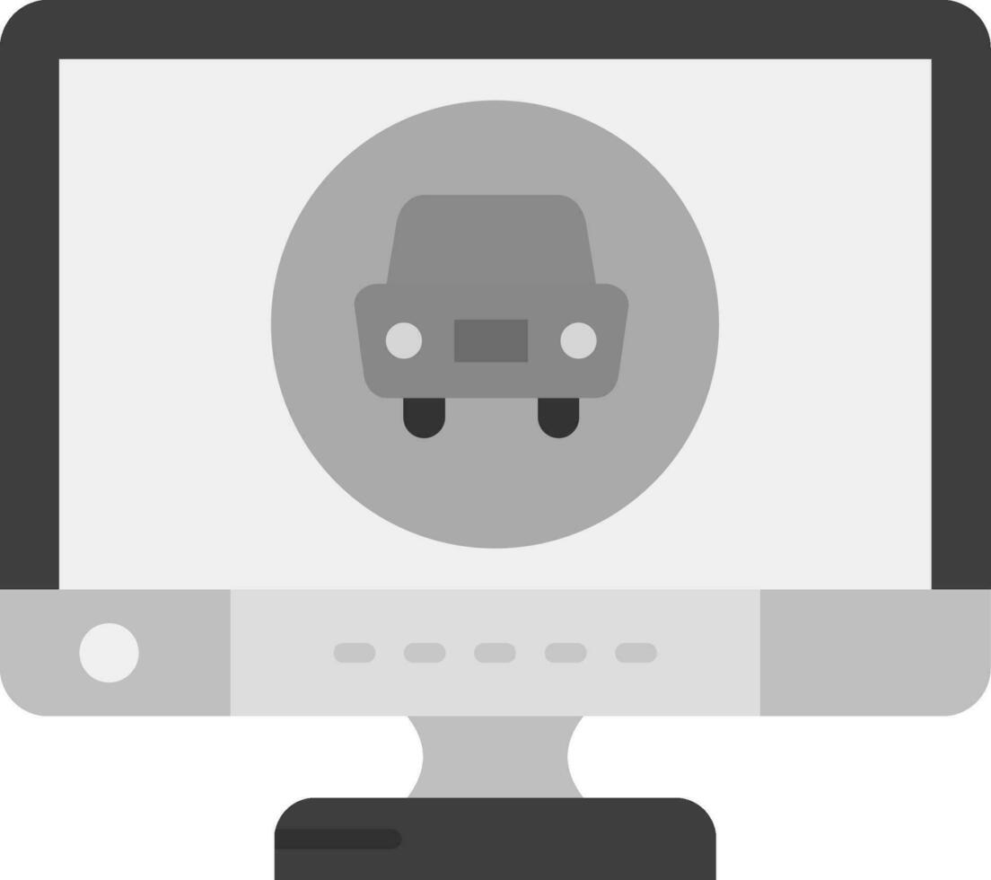 Car Grey scale Icon vector