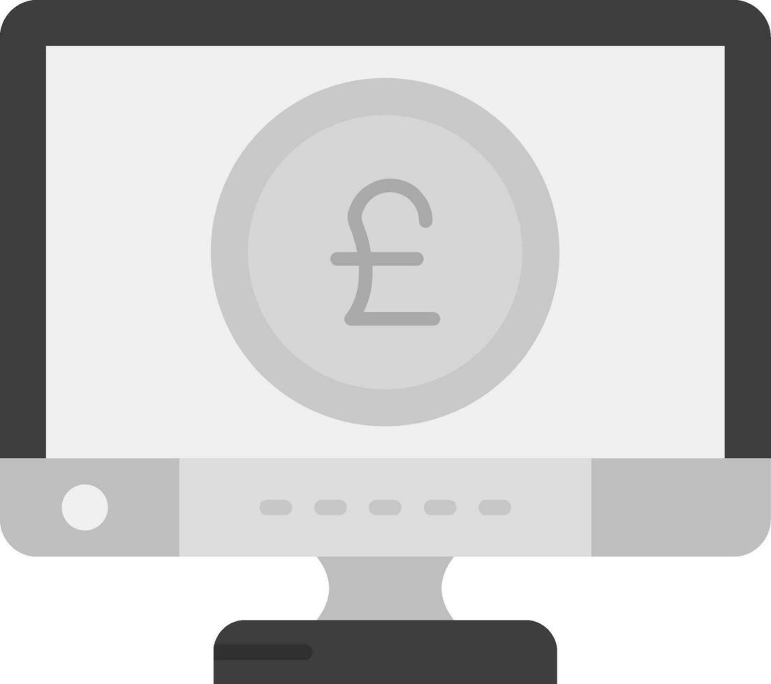 Pound Grey scale Icon vector