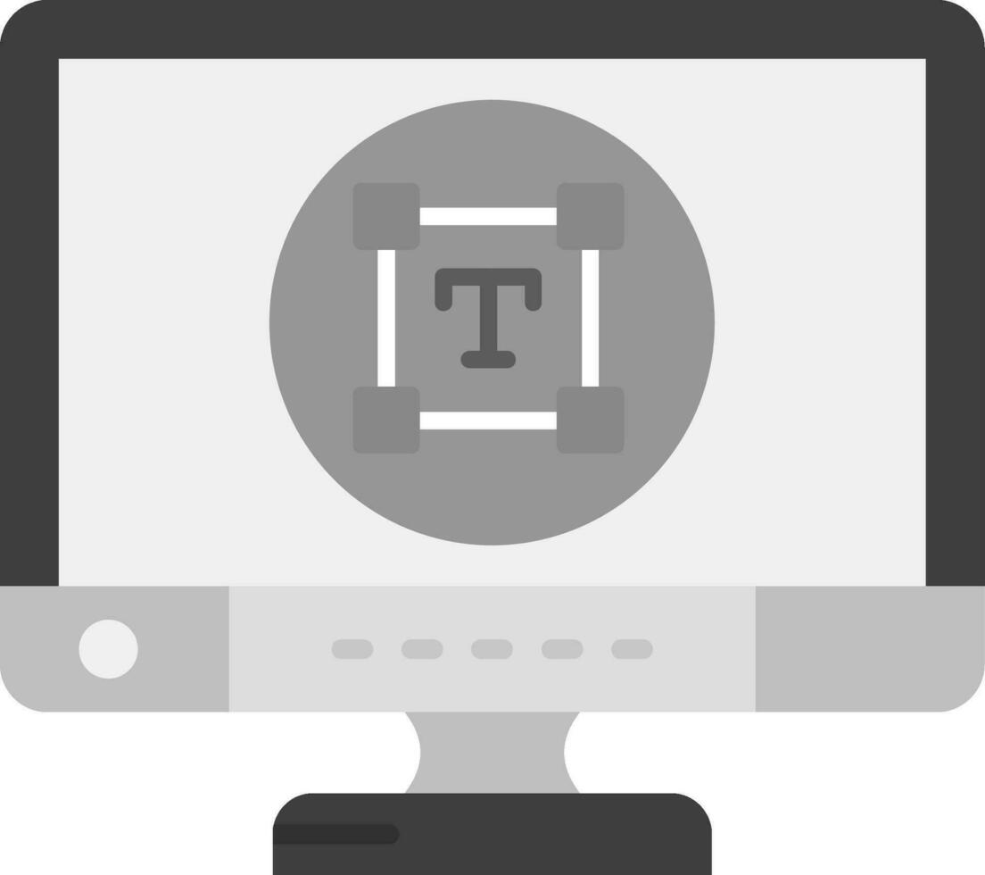 Type Grey scale Icon vector