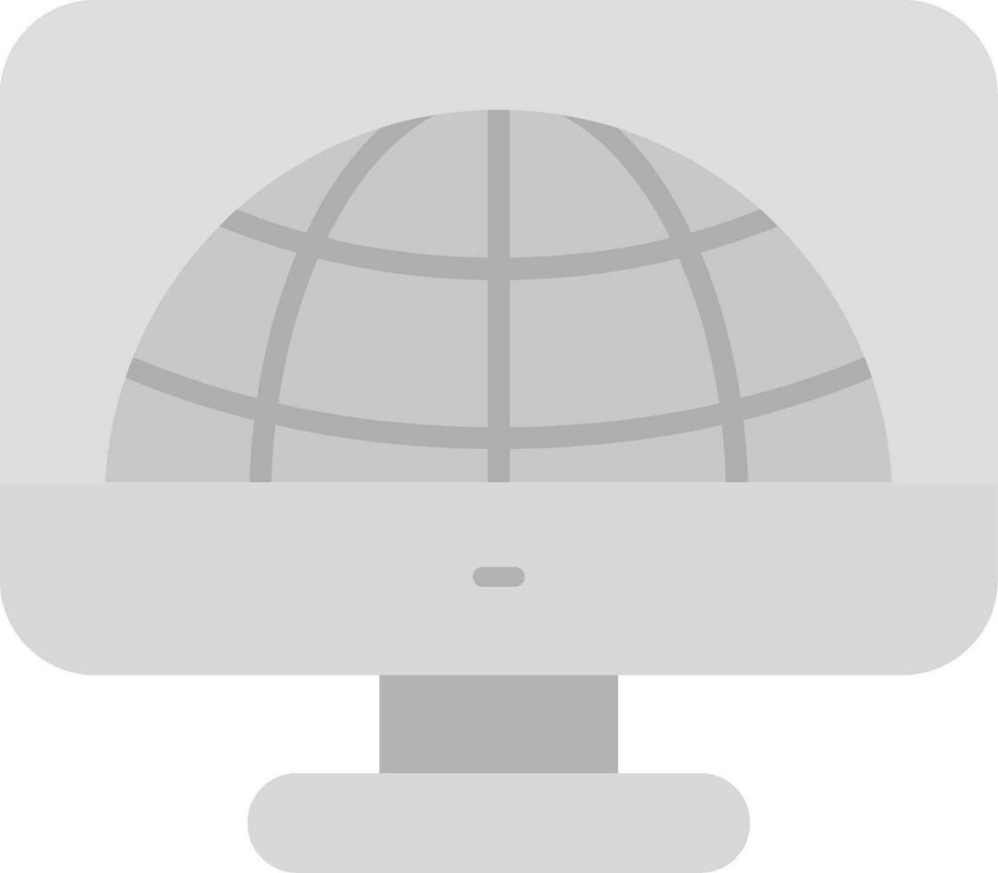 Monitor Grey scale Icon vector