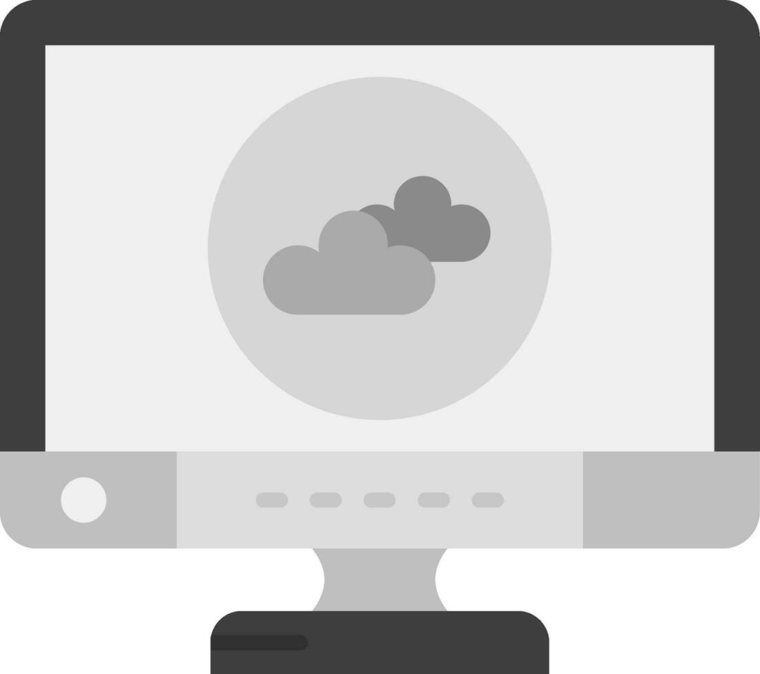 Cloud Grey scale Icon vector