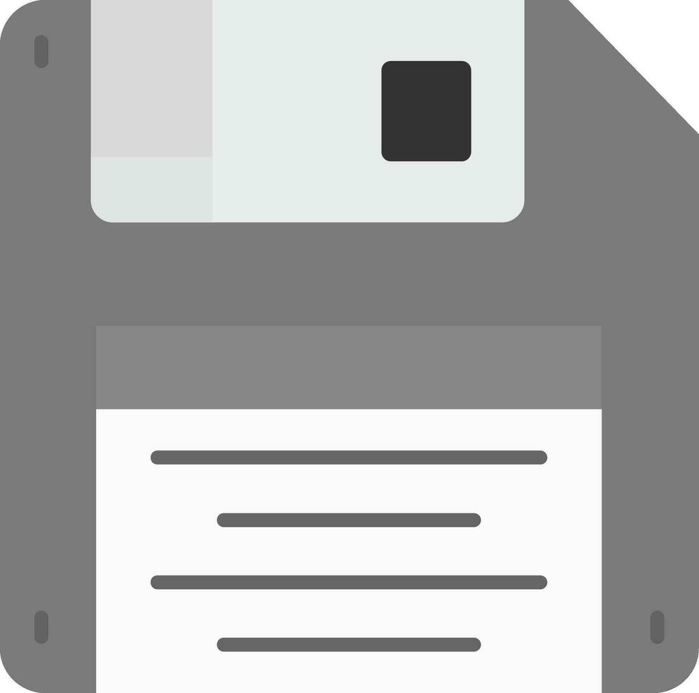 Floppy disk Grey scale Icon vector