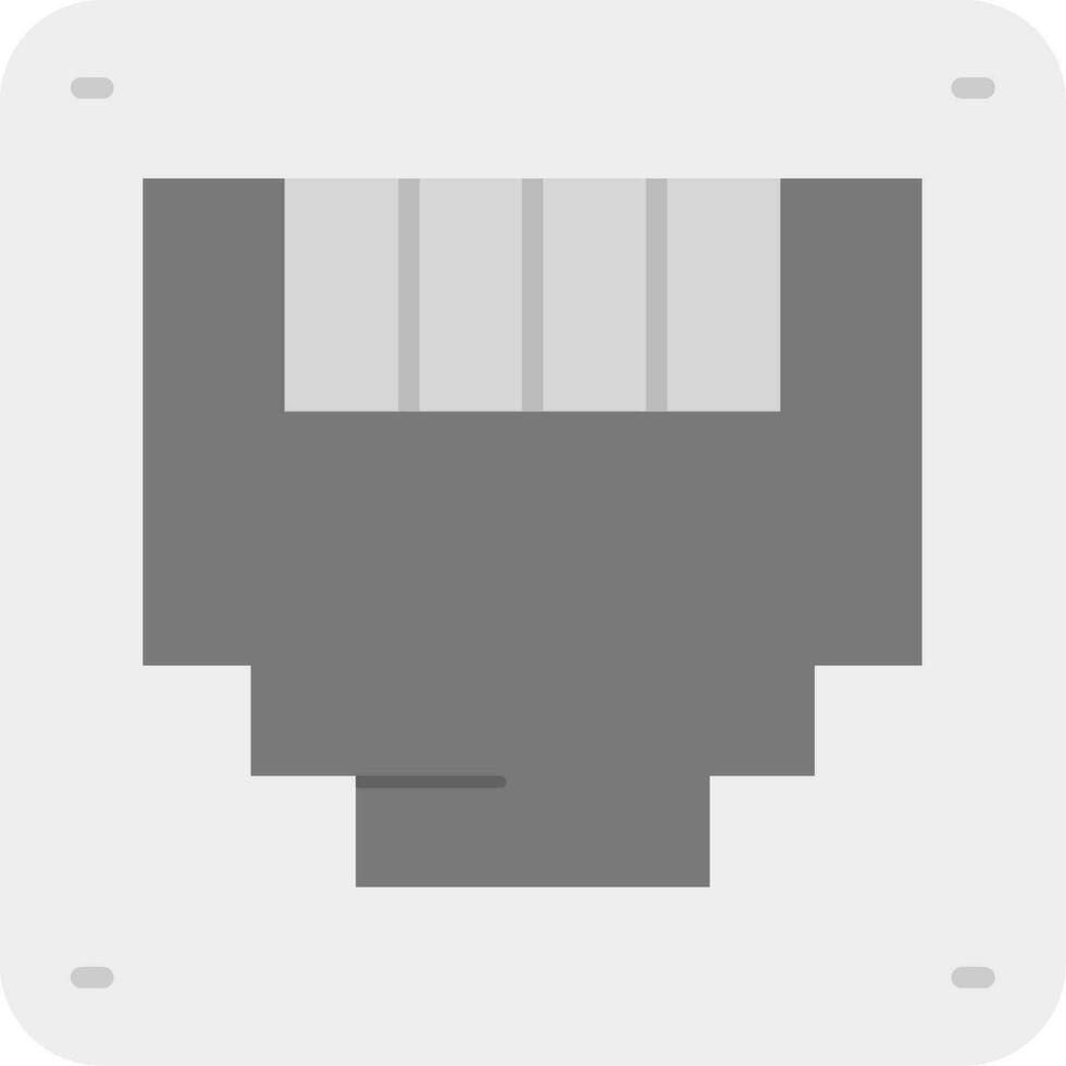 Ethernet Grey scale Icon vector
