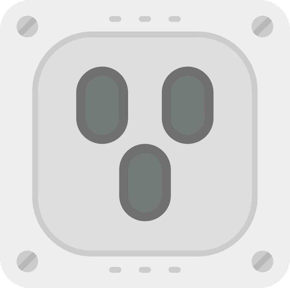 Outlet Grey scale Icon vector