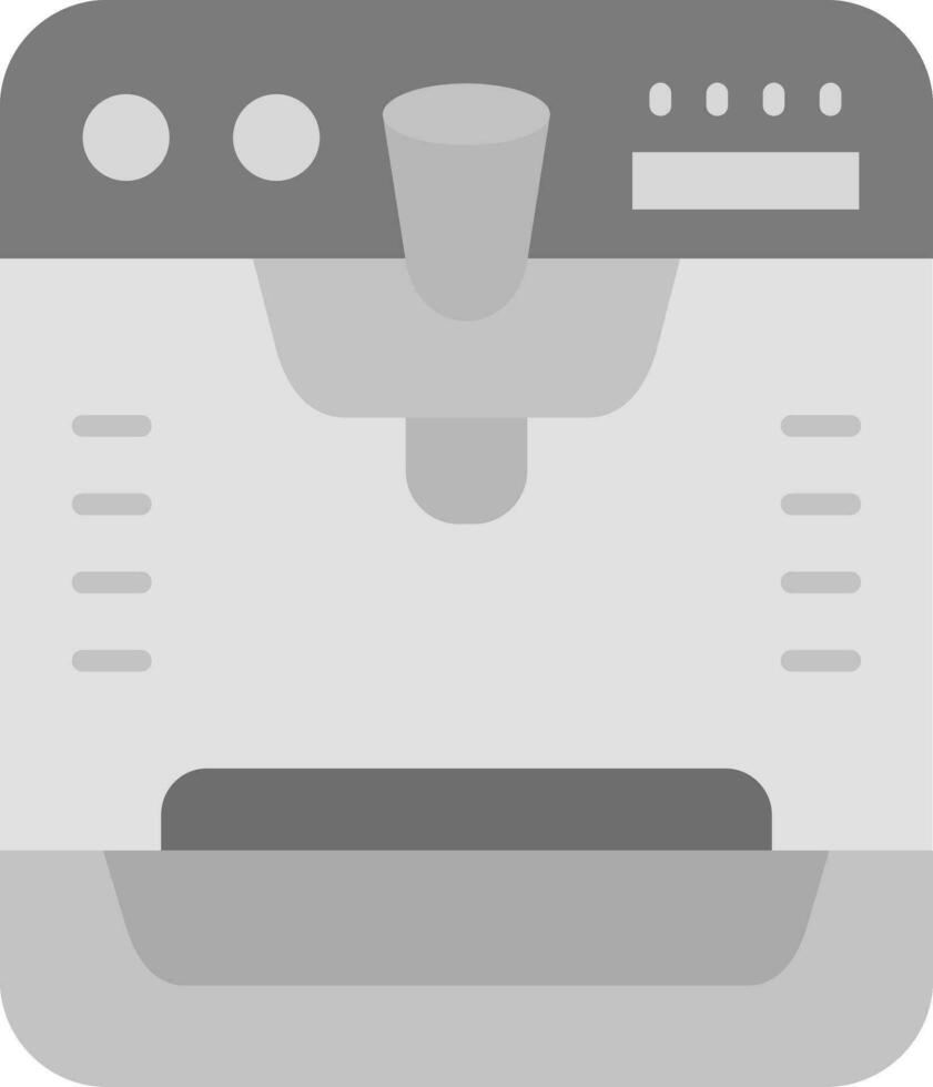Ice cream machine Grey scale Icon vector