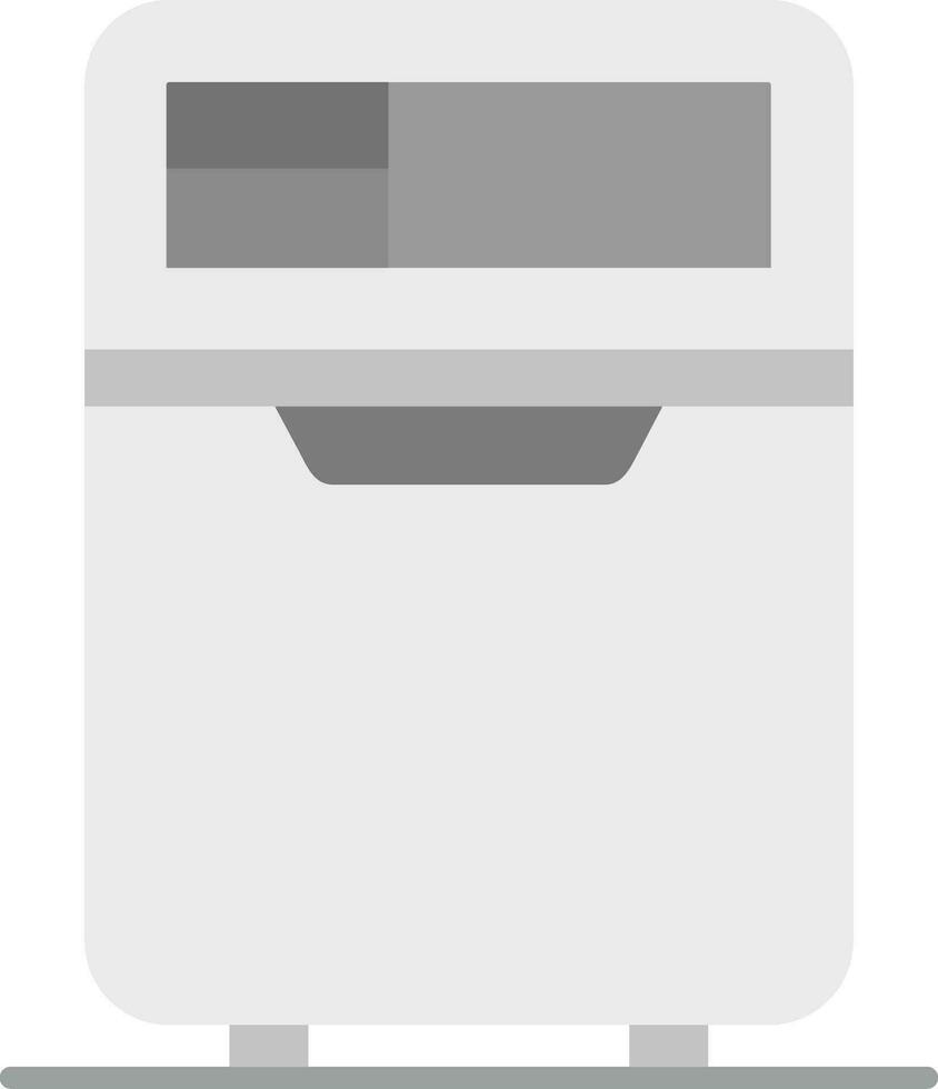 refrigerador gris escala icono vector