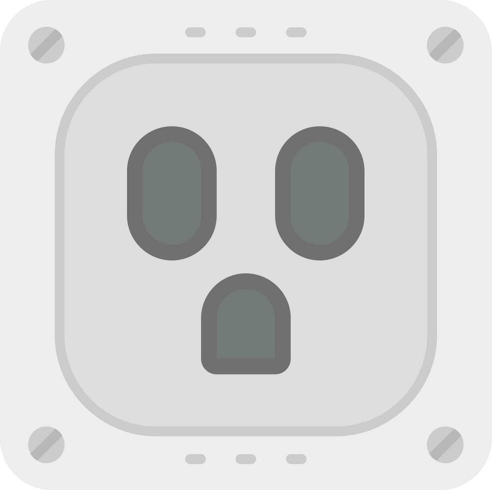 Socket Grey scale Icon vector