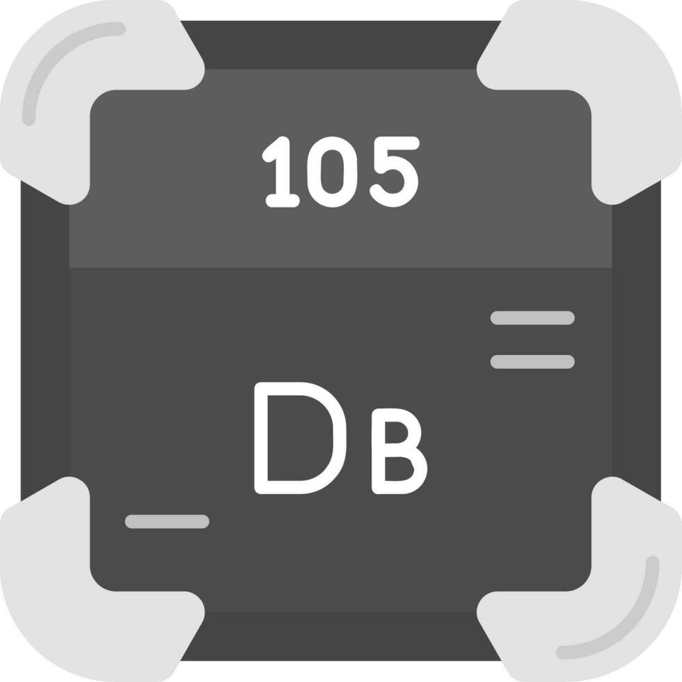 Dubnium Grey scale Icon vector