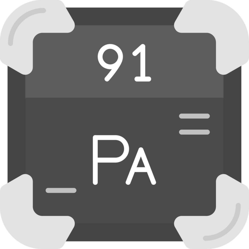 Protactinium Grey scale Icon vector