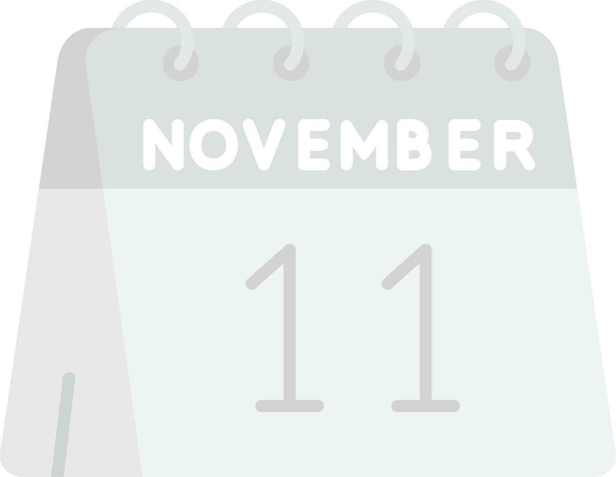 11 de noviembre gris escala icono vector