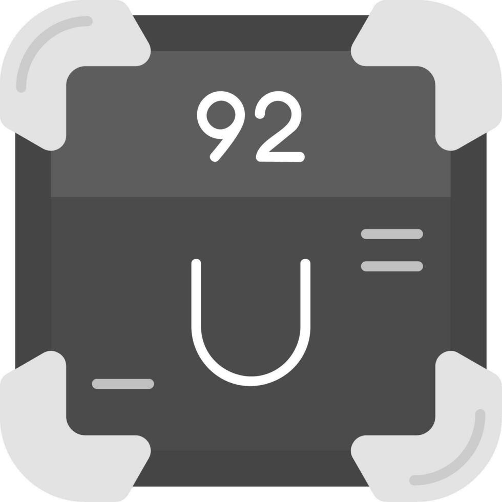 uranio gris escala icono vector