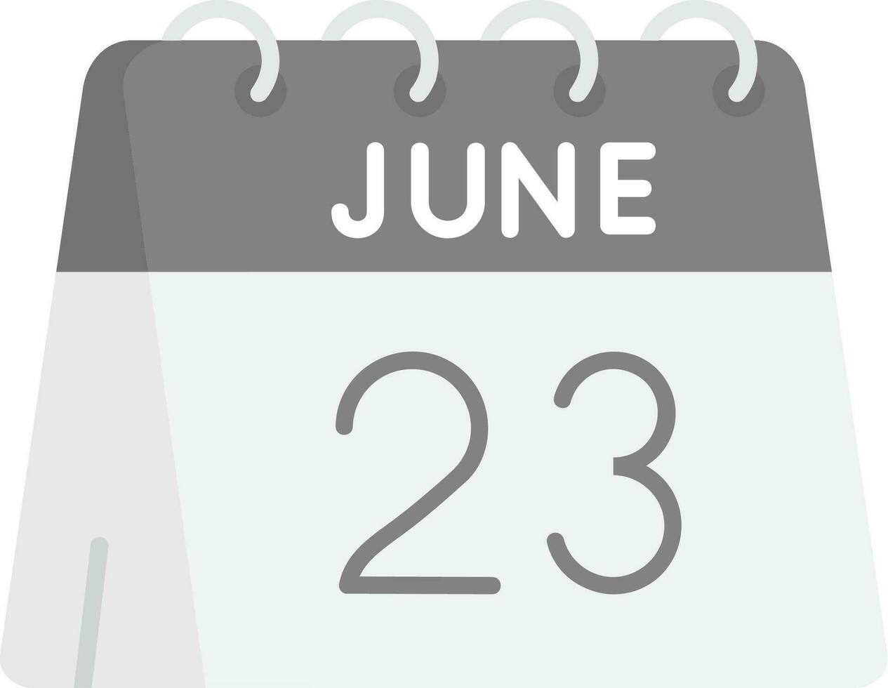 23rd of June Grey scale Icon vector