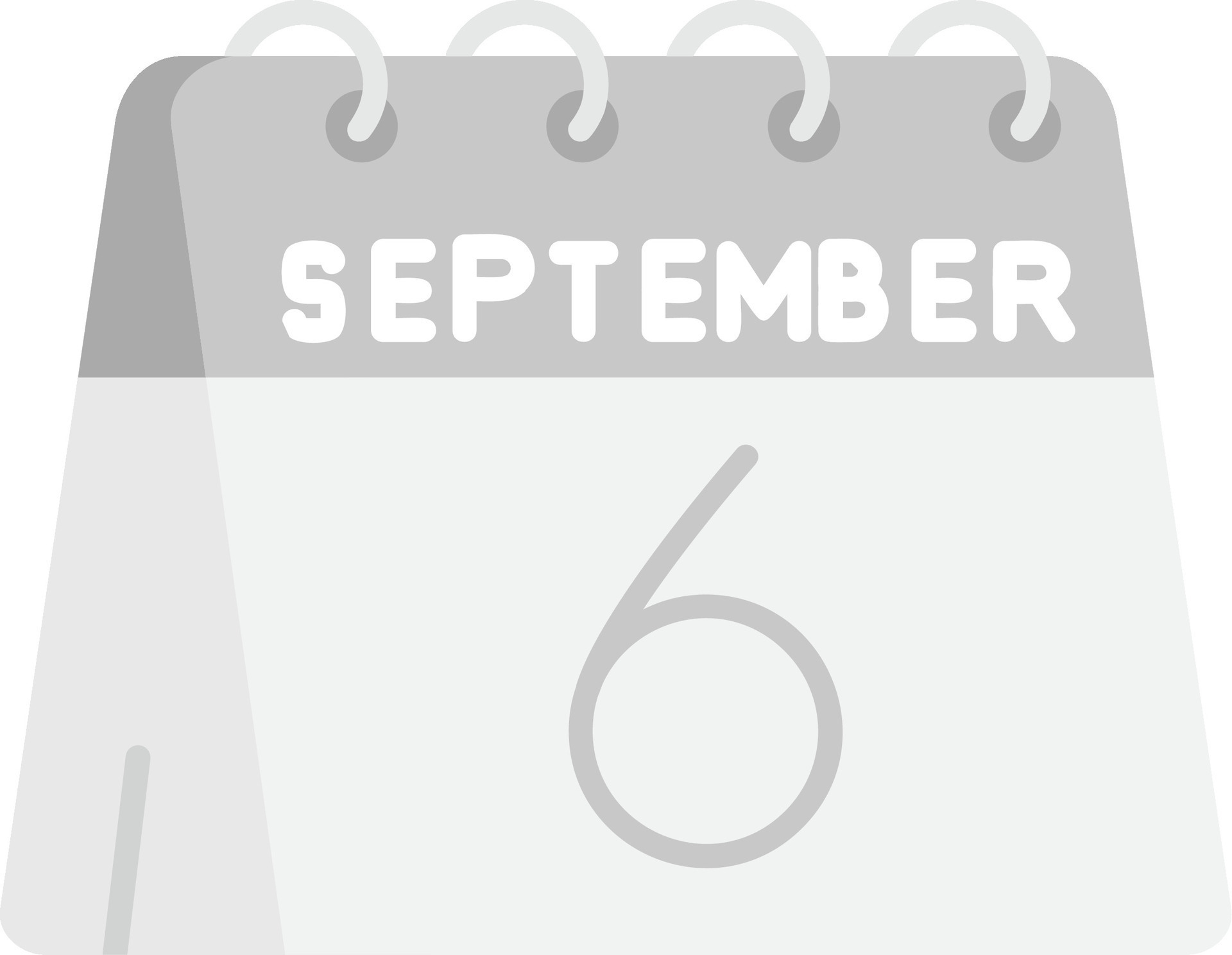 6th-of-september-grey-scale-icon-37102034-vector-art-at-vecteezy