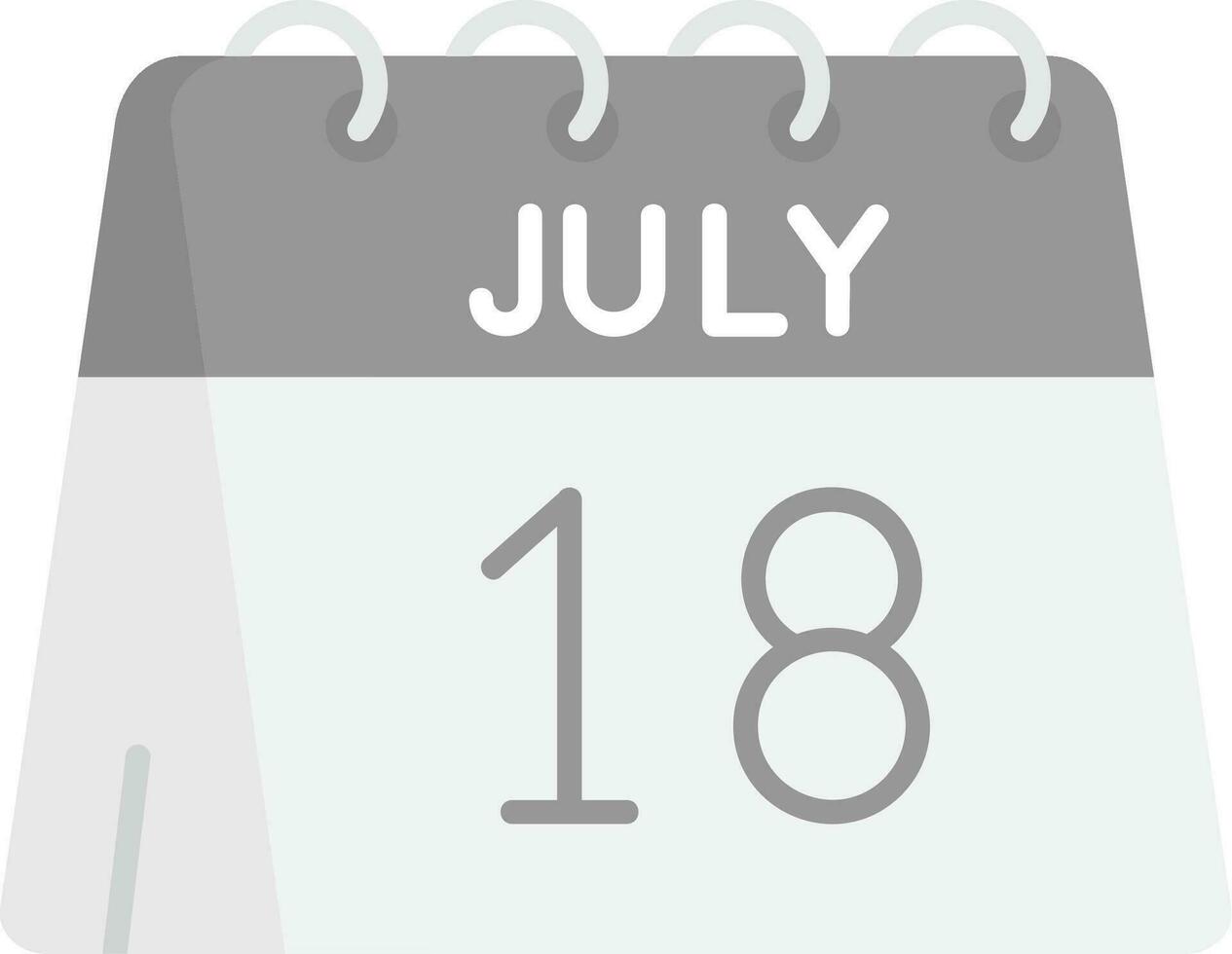 18th of July Grey scale Icon vector