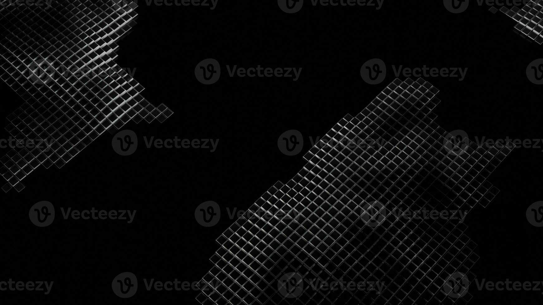 Moving spots of squares. Design. Simple stylish background with moving spots of squares. Spots with squares move on surface of black background photo