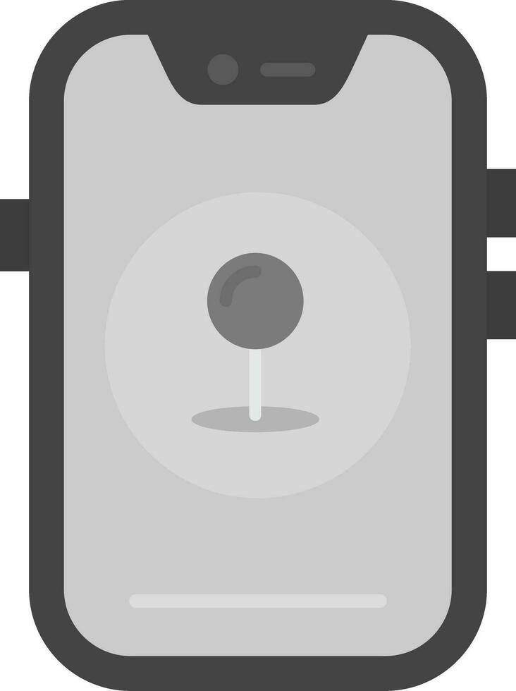 Pin Grey scale Icon vector