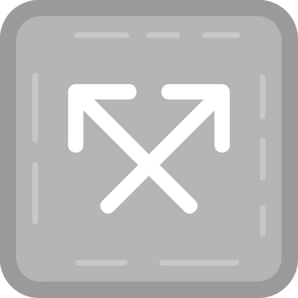 Intersect Grey scale Icon vector